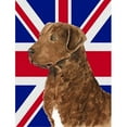 thumbnail image 1 of Curly Coated Retriever With English Union Jack British Flag Flag Canvas House Size, 1 of 1