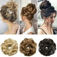 thumbnail image 1 of Curly Hair Bun Messy Synthetic Chignon Hairpiece Hair Bun Extensions 26/613#, 1 of 5