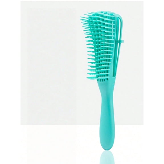 Curly Hair Detangling Brush, Flexible Bristle Comb for Afro Textured 3/5ABC Hair, Pain-Free Wet/Dry Detangler for Natural Hair Care(Green)