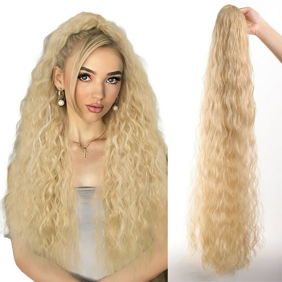Curly Hair Piece Artificial Ponytail Hair Extension Heat Resistant Synthetic Wigs Hair 90cm Ponytail Hair Styling Tool
