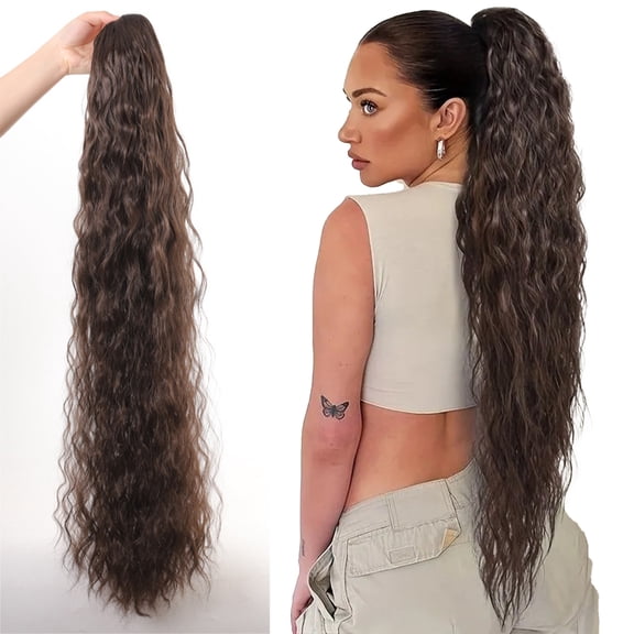 Curly Hair Piece Artificial Ponytail Hair Extension Heat Resistant Synthetic Wigs Hair 90cm Ponytail Hair Styling Tool