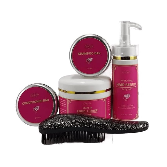 Curly Hair Products Set Complete Curl Care Kit for Moisture, Definition & Frizz Control