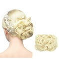 thumbnail image 1 of Curly Human Hair Wig Mega Large Thick Curly Chignon Messy Bun Updo Clip In Hair Extensions As Real, 1 of 3
