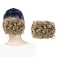 thumbnail image 1 of Curly Human Hair Wig Mega Large Thick Curly Chignon Messy Bun Updo Clip In Hair Extensions As Real, 1 of 3