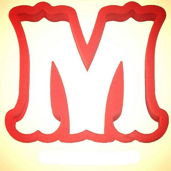 Curly Letter M Cookie Cutter 4 in