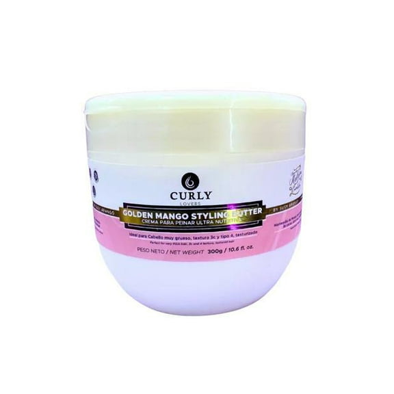 Curly Lovers Golden Mango Styling Butter Cream, Ultra Nourishing Cream for Perfect Curls 10.6 oz