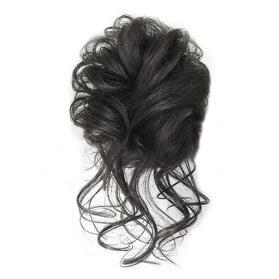 Curly Messy Bun Hair Piece Scrunchie Updo Ponytail-Hair Extensions Real as human