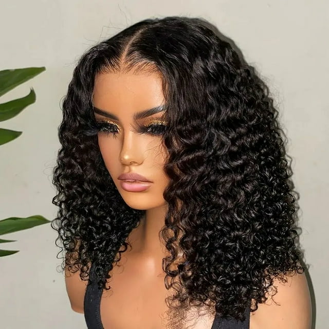 Curly Short Bob 200 Hd 13x4 Lace Frontal 100 Natural Human Hair Wigs