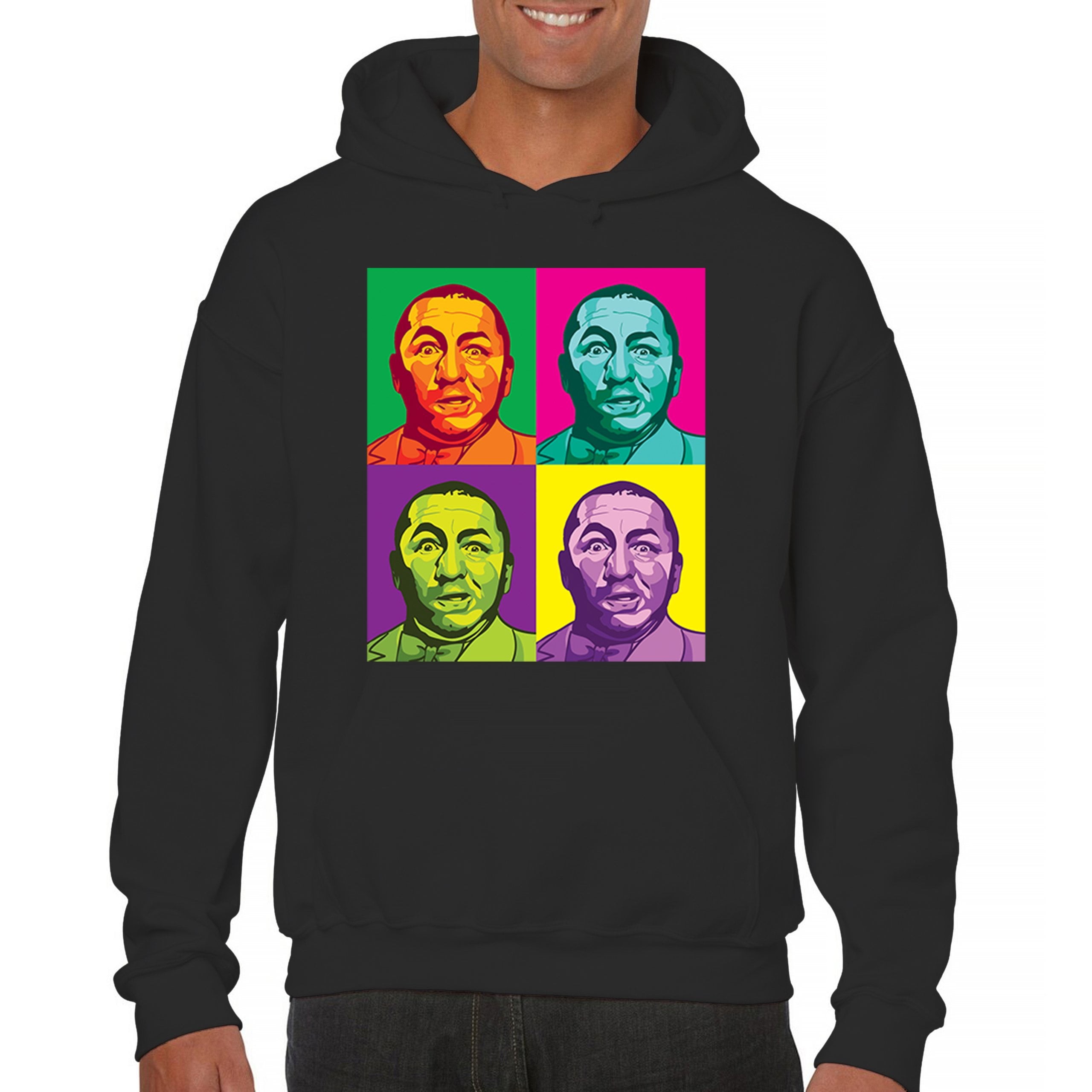 T-shirt Homme Three Stooges Larry Curly Moe - Marques Gildan, 100% Coton, Tailles S à 4XL