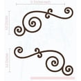 thumbnail image 1 of Curly Swirls 2pc Wall Art Decals Vinyl Stickers Home Décor 11x5.5-inch Chocolate Brown, 1 of 6