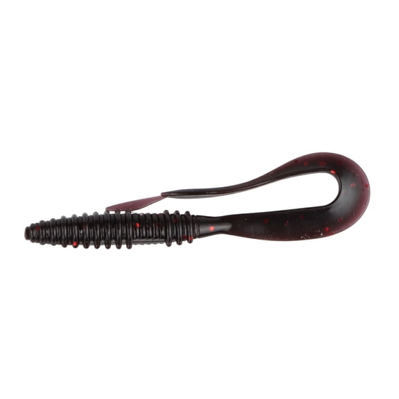 Curly Tail Soft Plastic 2 Inches Fishing Tackle for Texas Rig Rock Fishing Bionic Worm for Bass and Perch Black