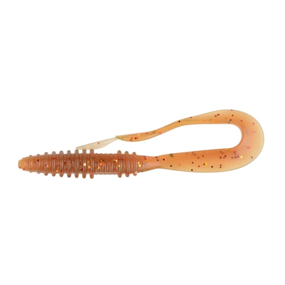 Curly Tail Soft Plastic 2 Inches Fishing Tackle for Texas Rig Rock Fishing Bionic Worm for Bass and Perch Brown