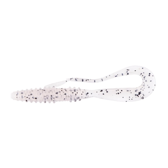 Curly Tail Soft Plastic 2 Inches Fishing Tackle for Texas Rig Rock Fishing Bionic Worm for Bass and Perch White