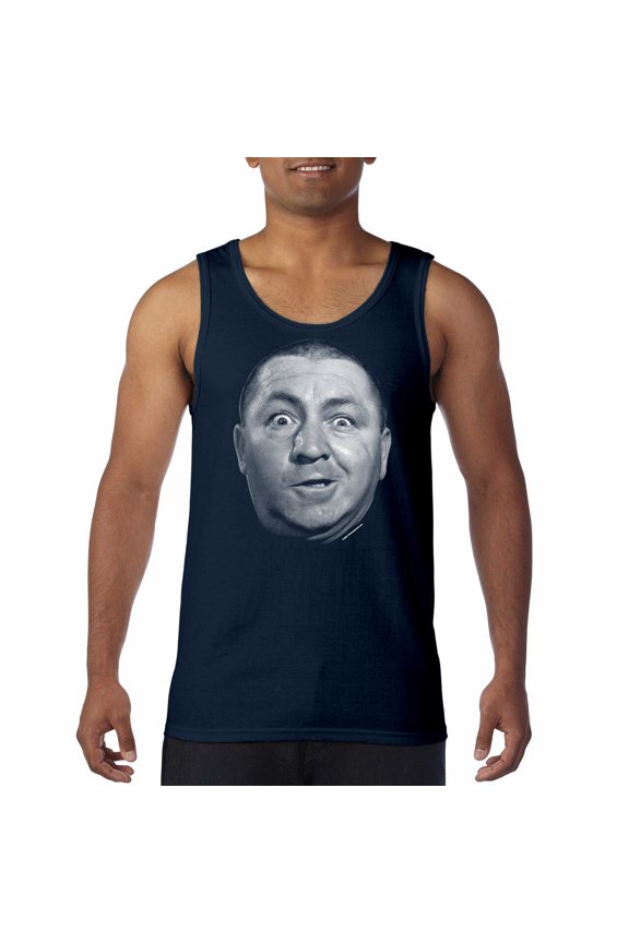 Curly The Three Stooges Tank Top Funny 3 Wise Guys Retro Comedy Classic American Legends Moe Larry Shemp Men's Top
