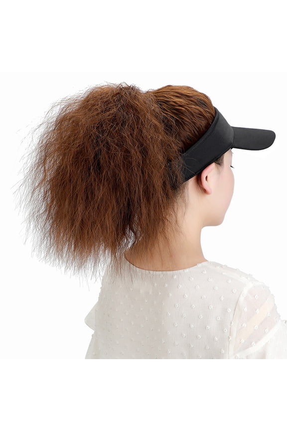 Curly Wig Baseball Cap with Detachable Hair Extensions, Adjustable Synthetic Hair Hat for Women, Themed Parties, Cosplay and Daily Fashion Use