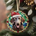 thumbnail image 1 of Curly-coated Retriever Dog Ornaments Ceramic For Christmas, Stained Glass Ornaments Ceramic Christmas 2025, 1 of 7