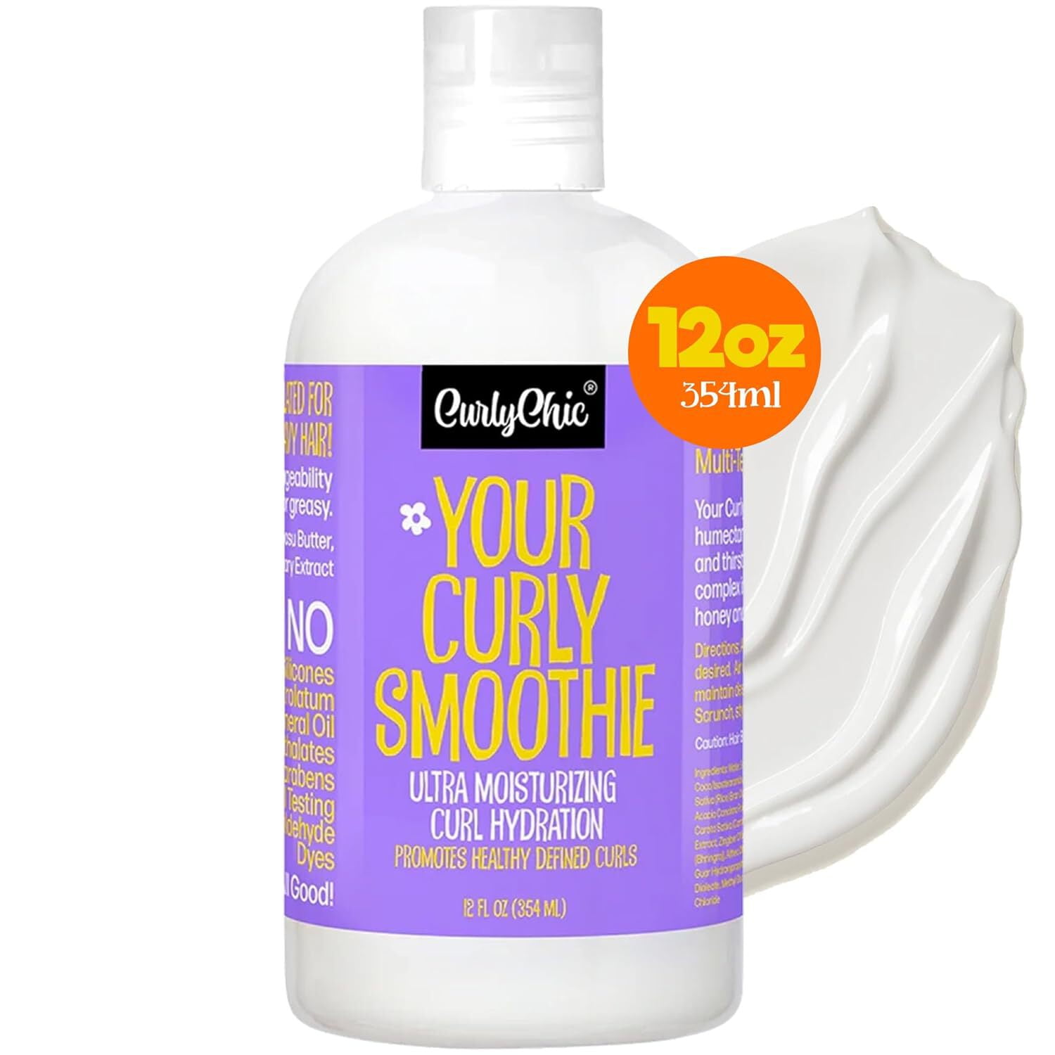 CurlyChic Your Curly Smoothie, Net.Wt 12 fl.oz (Enriched with Rice Bran Oil)