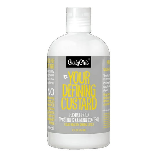 CurlyChic Your Defining Custard, Net.Wt 12 fl.oz (Enriched with Ginger Extract)(Flexible Hold)
