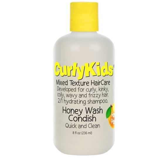 CurlyKids Honey Wash Condish 2In1 Hydrating Shampoo, 8 oz