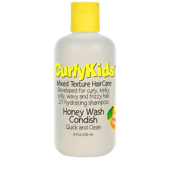 CurlyKids Honey Wash Condish 2In1 Hydrating Shampoo, 8 oz