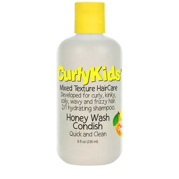 CurlyKids Honey Wash Condish 2In1 Hydrating Shampoo, 8 Oz