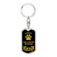 thumbnail image 1 of Curlycoated Retriever Keychain Stainless Steel or 18k Gold, 1 of 10