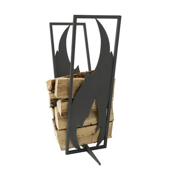 Curonian Firewood Rack Flame, Black