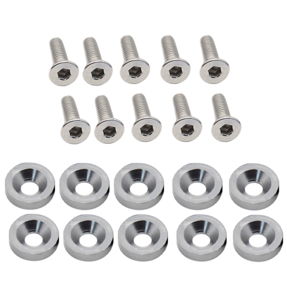 Povtii Anti-Theft License Plate Screws Kit - Stainless Steel, Universal Fit For Cars & Trucks