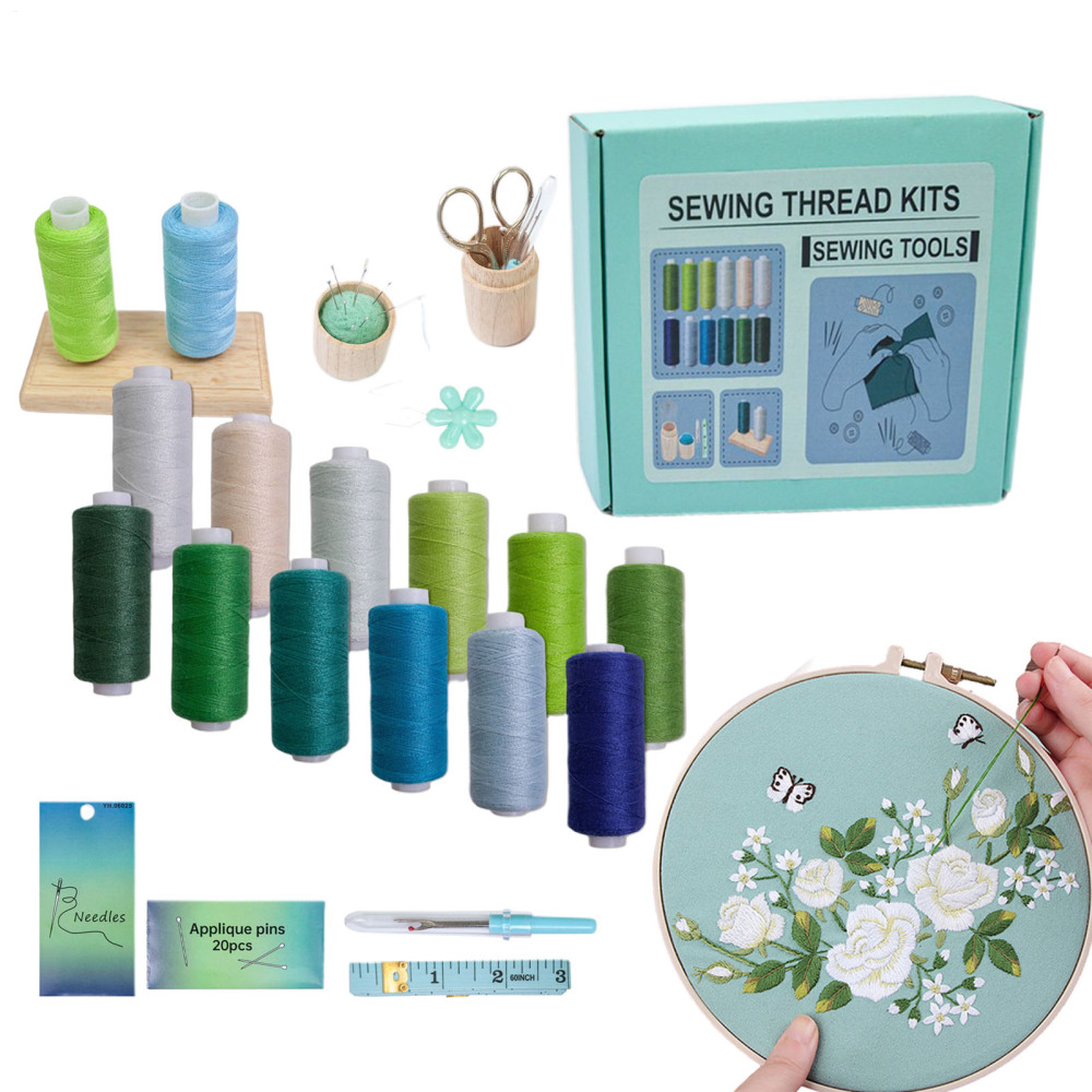 Curpgiee Threads for Sewing 53 Piece Sewing Kit Quilting Stitching ...