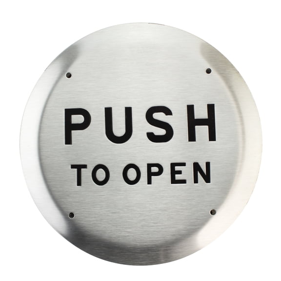 Curran Engineering CE-606-S-FM 6" "Push To Open" Round Push Plate