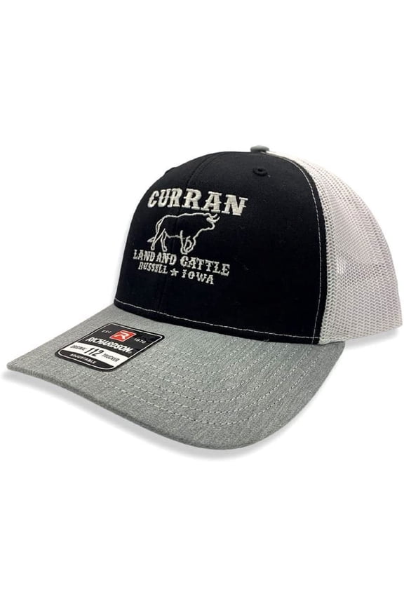 Curran Land & Cattle Trucker Hat - BTO Big Time Operator - Real Farm Hat from Iowa - Limited Edition Trucker Hat for Summer Black
