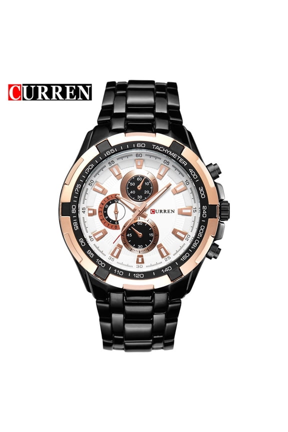 Curren  8023 Men's Watch Popular Men's Watch Business Steel Belt Large Dial Waterproof Quartz Watch