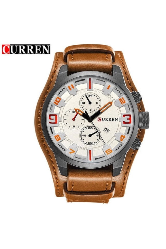 Curren 8225 Army Military Quartz Mens Watches Top Brand Luxury Leather Men Watch Casual Sport Male Clock Watch Relogio Masculino - Quartz Wristwatches