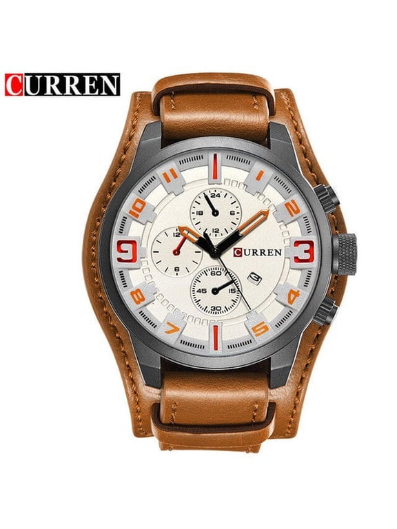 Curren 8225 Army Military Quartz Mens Watches Top Brand Luxury Leather Men Watch Casual Sport Male Clock Watch Relogio Masculino - Quartz Wristwatches
