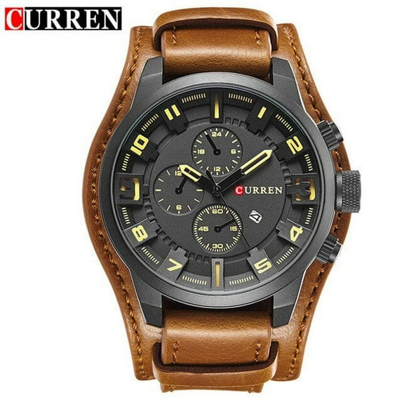 Curren 8225 Army Military Quartz Mens Watches Top Brand Luxury Leather Men Watch Casual Sport Male Clock Watch Relogio Masculino - Quartz Wristwatches