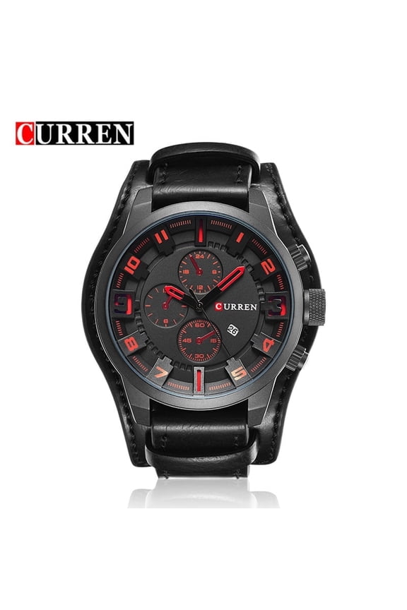 Curren 8225 Men's Fashion Personalized Quartz Watch Calendar Belt Watch Large Dial Watch