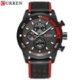 thumbnail image 1 of Curren 8250 Black Large Dial Fashion Men's Watch Three-Eye Waterproof Quartz Watch, 1 of 5