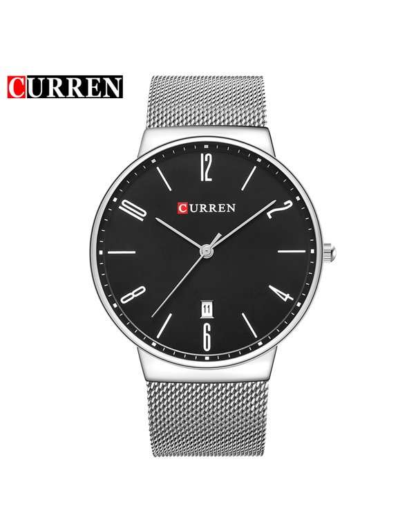 Curren 8257 Men's Ultra-Thin Watch Men's Business Casual Steel Mesh Watch Fashion