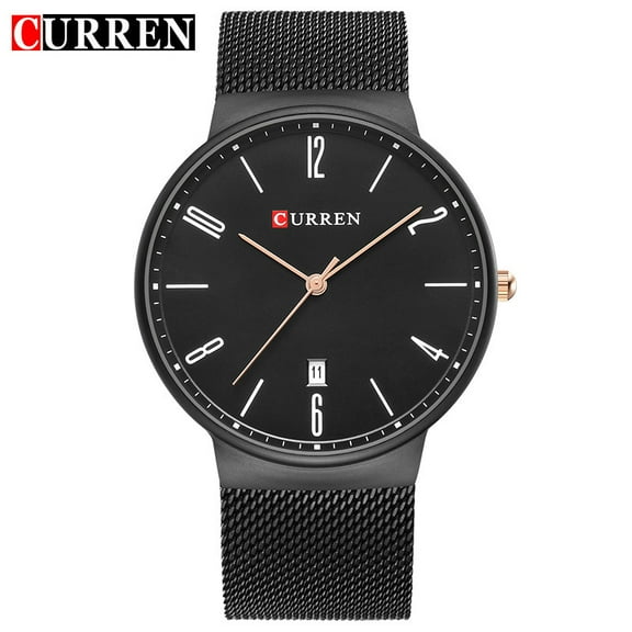 Curren 8257 Men's Ultra-Thin Watch Men's Business Casual Steel Mesh Watch Fashion