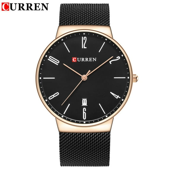 Curren 8257 Men's Ultra-Thin Watch Steel Mesh Strap Casual Calendar Watch Men's Watch Fashion