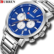 Curren 8315 Mens Sports Watch Steel Band Six-Pin Chronograph Fashion Watch Hot Sale