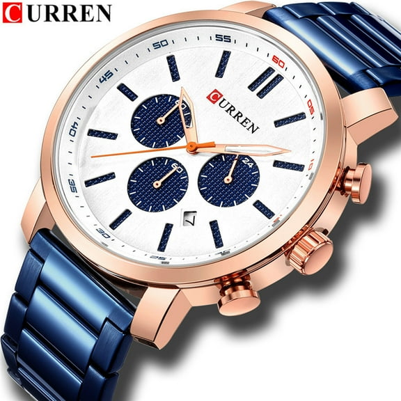 Curren 8315 Men's Sports Watch Steel Band Six-Pin Chronograph Fashion Watch Hot Sale