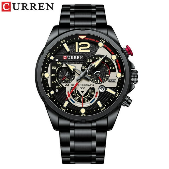 Curren 8395 Men's Sports Watch Men's Watch Steel Belt Business Sports Watch in Stock