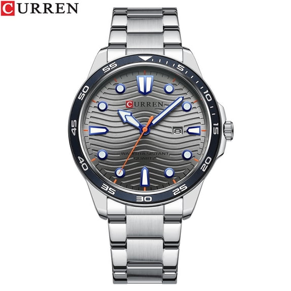 Curren 8426 Men's Steel Belt Fashion Business Watch Quartz Calendar Men's Watch Waterproof Student Spot