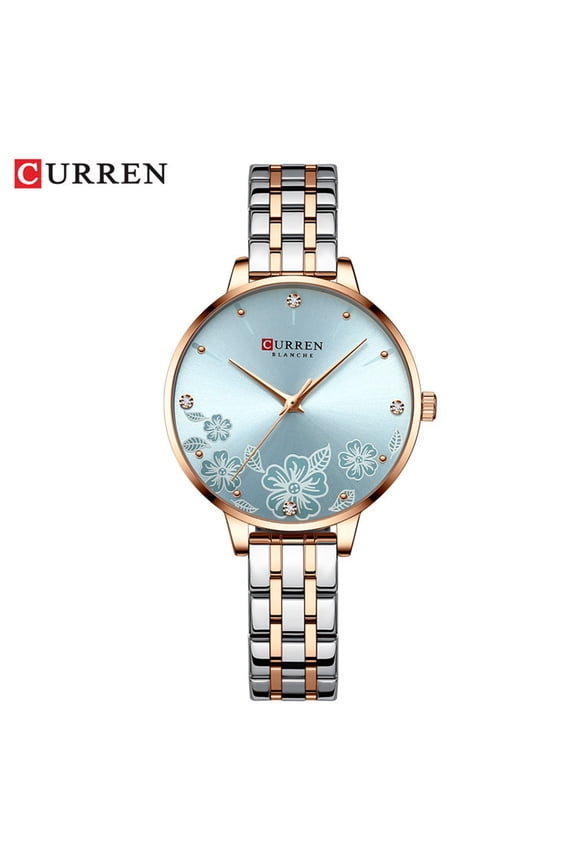 Curren 9068 Steel Belt New Small Dial Small Women's Personalized Watch Calendar Sports Watch