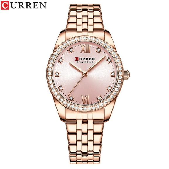 Curren 9086 Women's Watch Small Thin Steel Belt Fashion Waterproof Quartz Watch