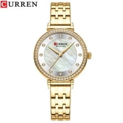 Curren 9087 الكوارتز إمرأة ووتش تقويم مقاوم للماء حار بيع حزام الصلب في الأوراق المالية