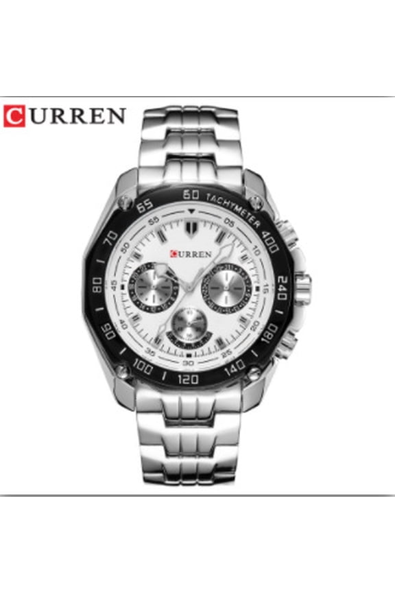 Curren Carian 8077 Fashion Trendy Three-Eye Watch Men's Waterproof Business Casual Watch Wrist Watch