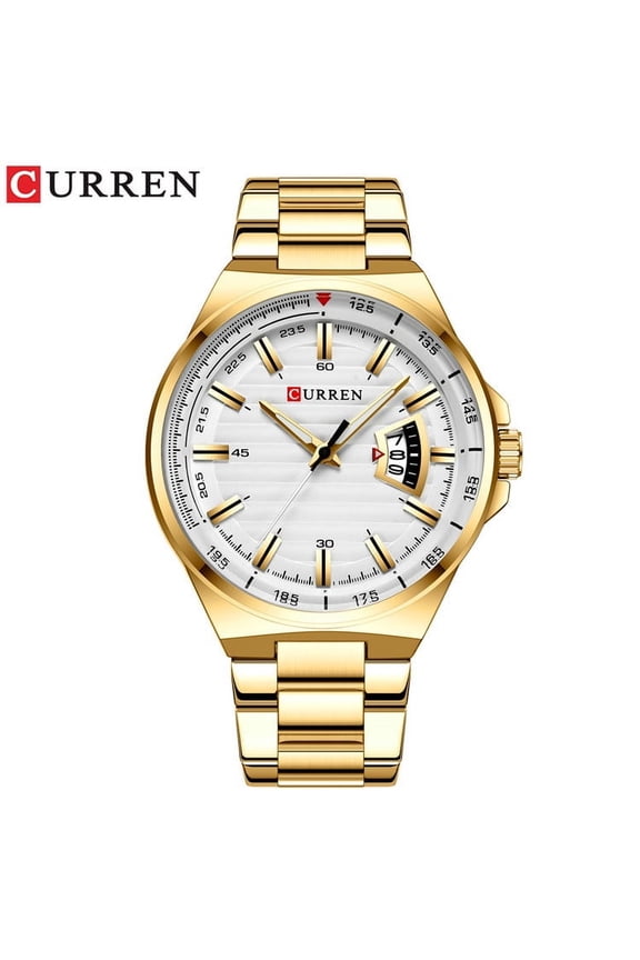 Curren Carian 8375 Men's Watch Popular Stainless Steel Men's Watch Casual Waterproof Quartz Watch