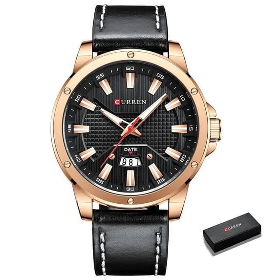 Curren Casual New Watches For Men With Leather Big Dial With Date Fashion Wristwatch Relógio Masculino - Quartz Wristwatches